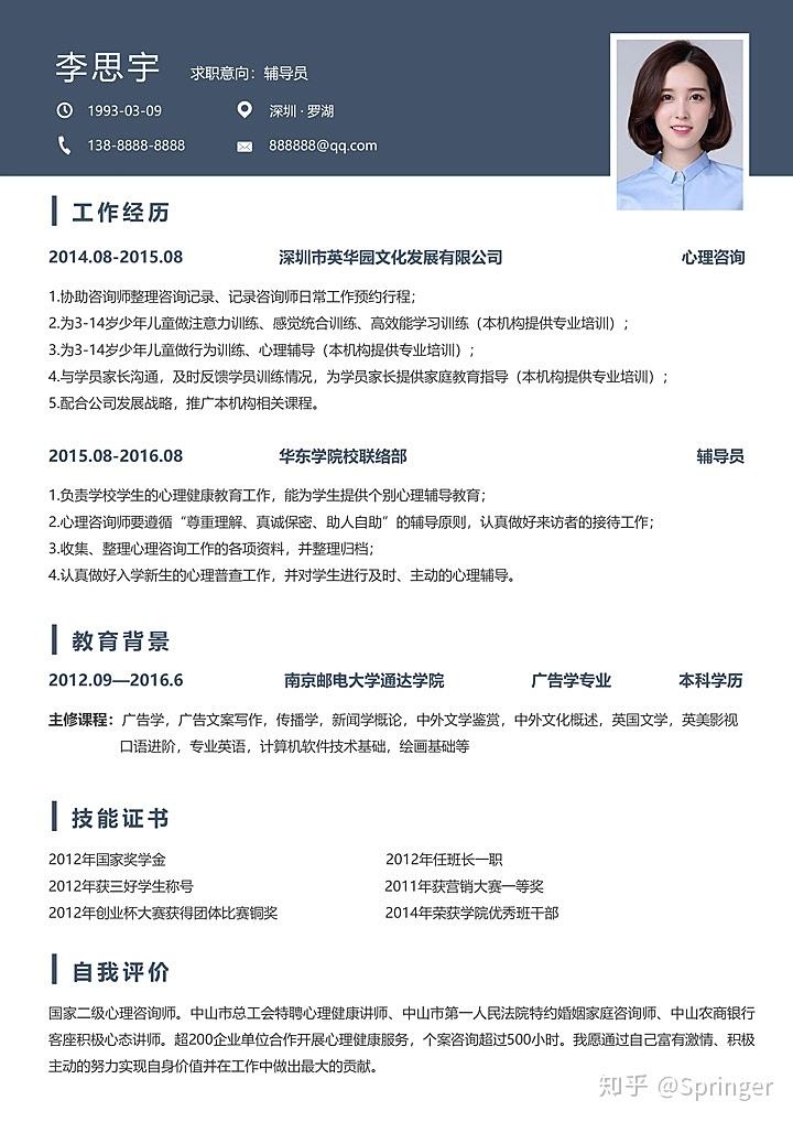 简历模板网(简历模板免费下载电子版)