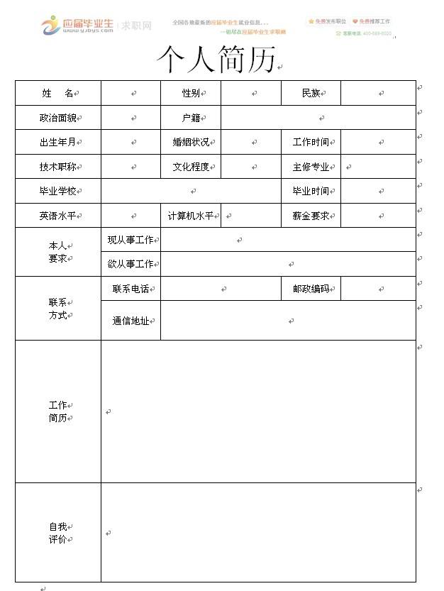 个人简历表格制作(wps个人简历表格制作)