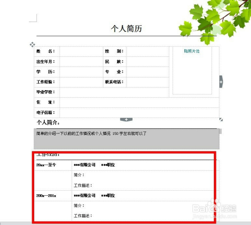 简历怎么写(免费个人简历模板可编辑)