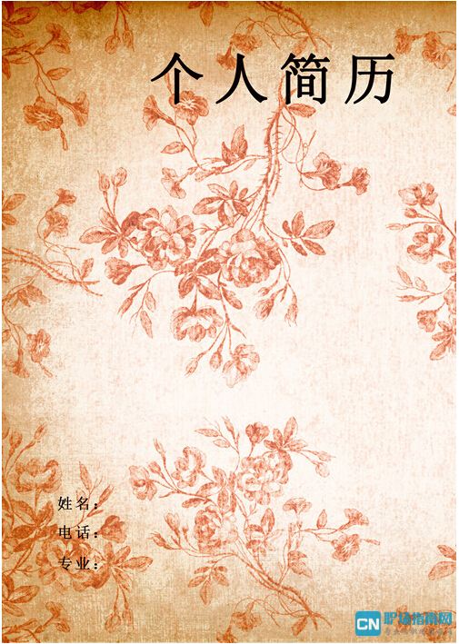 毕业生简历封面(护士个人简历电子版模板)