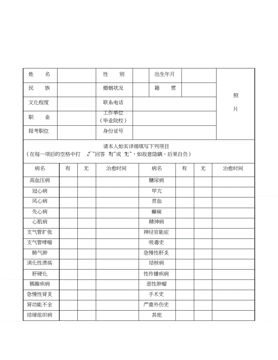 公务员体检(公务员体检标准项目表)