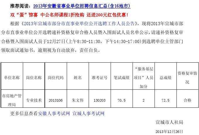 海宁事业单位面试入围名单的简单介绍