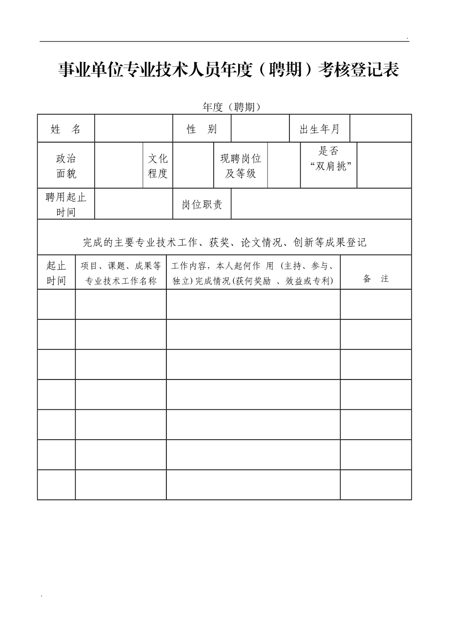 东海县事业单位年度考核表(事业单位工作人员考核表填写)