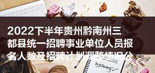 贵州黔南事业单位招考简章(2021年遵义市事业单位招考简章)